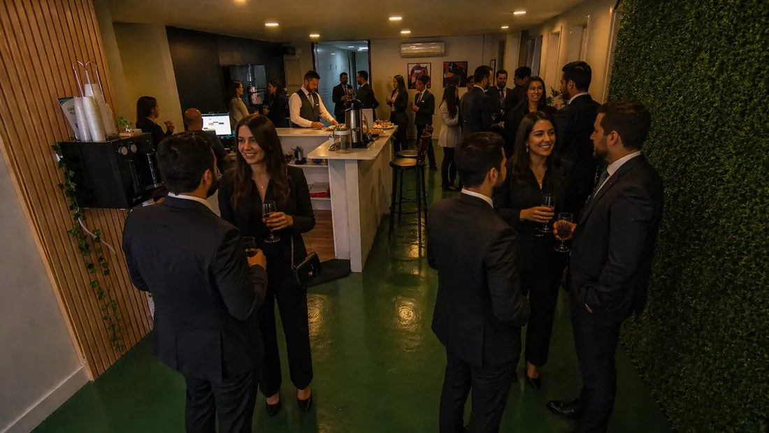 Recepção e networking no Hub ilhaBRASIL